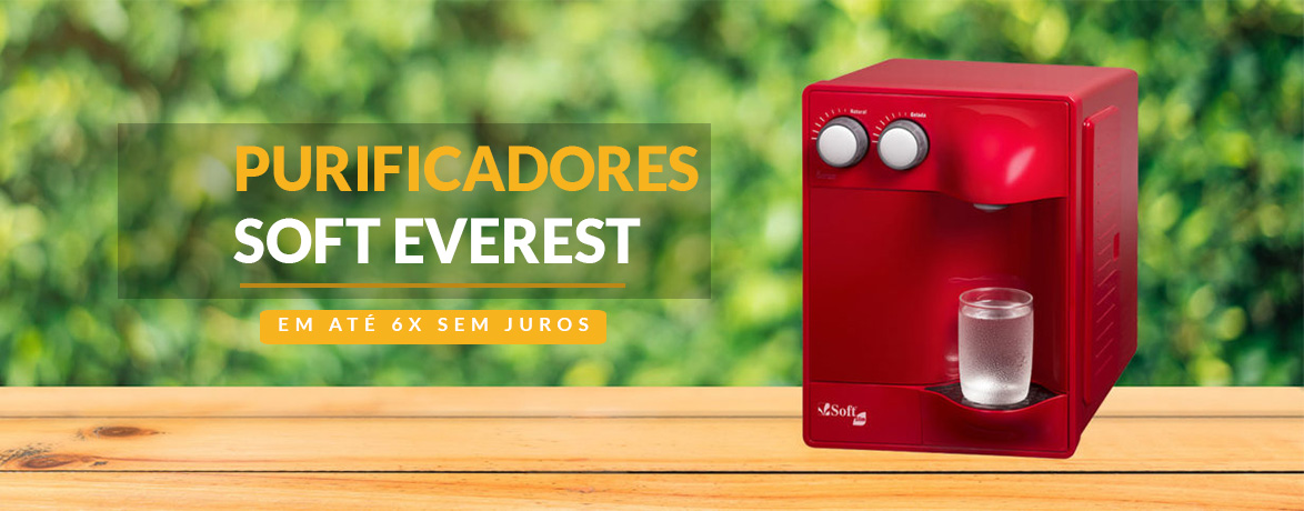 Purificador de água Soft fit everest cereja vermelho